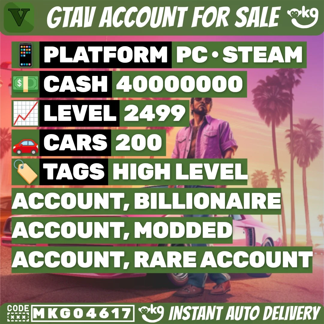 ✨ GTA5 ❄️ PC Steam Legacy 💎 40M CASH 💰 2B CHIPS 🎰 2499 LEVEL ⬆️ 200 MODDED CARS 🚗 20 OUTFITS 👕 ALL UNLOCKS 🔓 2.1B FROZEN KD ❄️ Instant delivery 🌍 full access !MKG04617